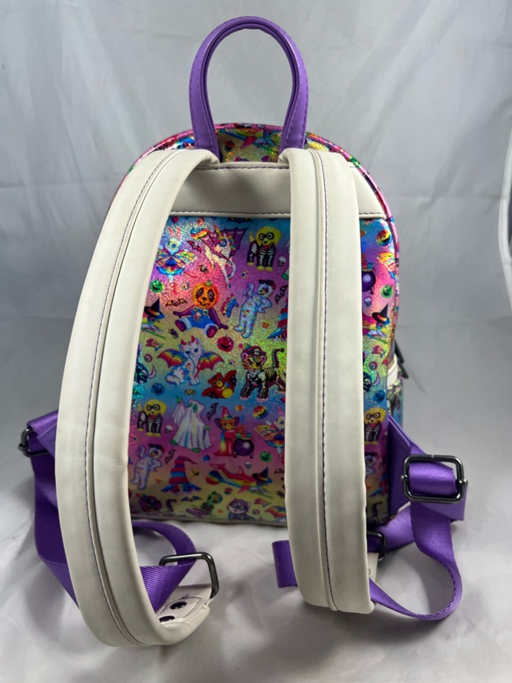 Loungefly Lisa Frank Halloween Print Mini Backpack Limited Glow In The Dark Rare - Picture 4 of 16